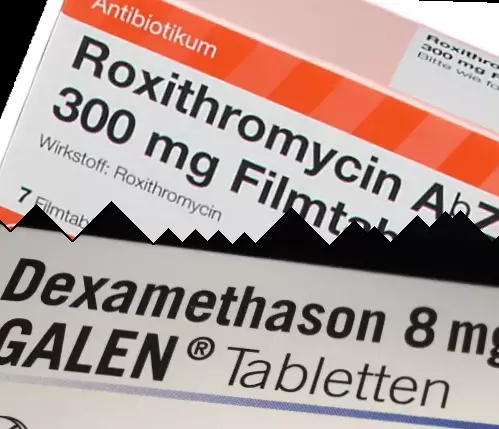Roxitromicina contra Dexametasona